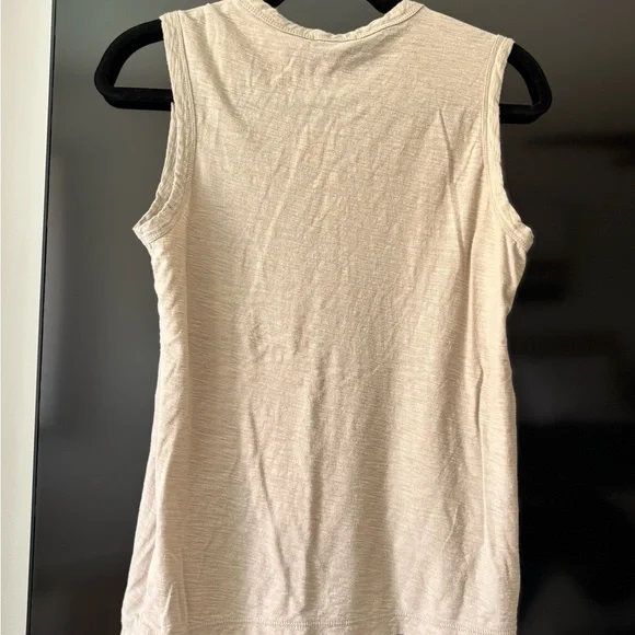 James Perse Cream Sleeveless Tee Size 0 - Never worn NWOT - Picture 4 of 7